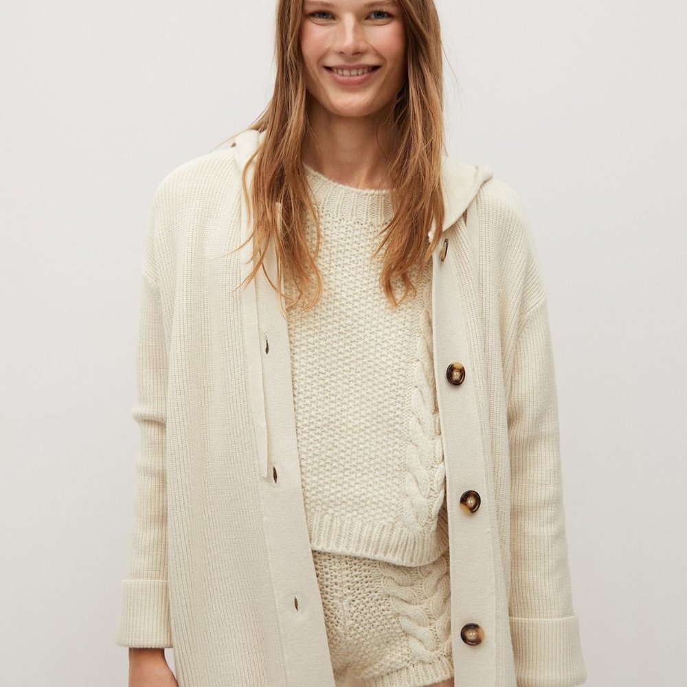 Mango Knit Hood Cardigan NWT SOLD OUT